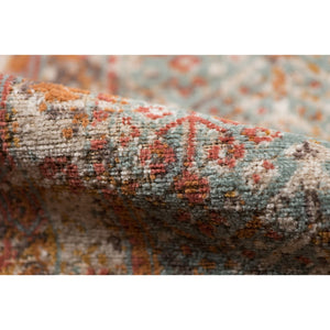 AMER Rugs Eternal Pierson ETE-15 Power-Loomed Machine Made Polypropylene Transitional Bordered Rug Teal 6'7" x 6'7"R