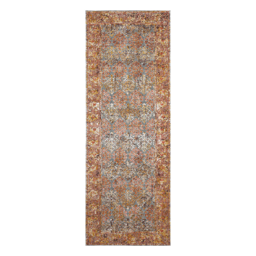 AMER Rugs Eternal Bordered Farmhouse Rug Power Loomed Polypropylene Vintage Accent for Home Decor Spaces 2'7" X 7'6" ETE152776