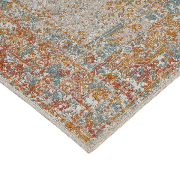 Amer Rugs Eternal Farmhouse Bordered Area Rug - Vintage Charm, Durable Design For Timeless Home Elegance Beige,Rust Polypropylene Ete162203