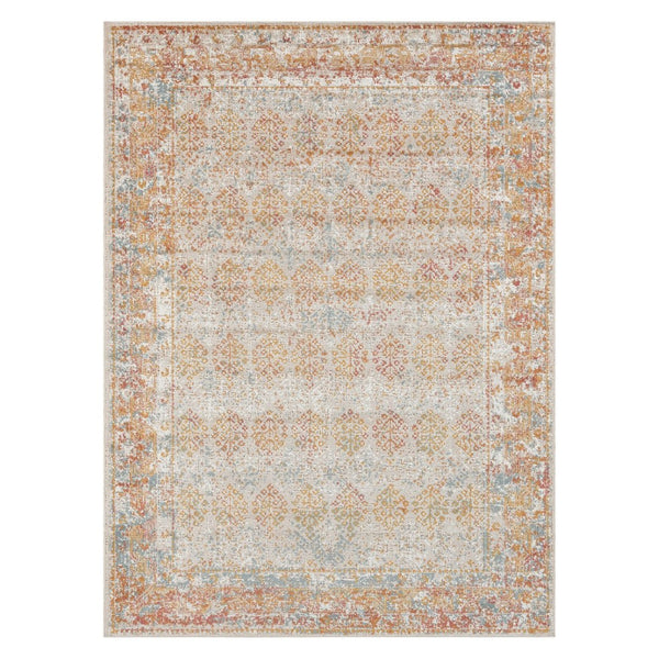 Amer Rugs Eternal Farmhouse Bordered Area Rug - Vintage Charm, Durable Design For Timeless Home Elegance Beige,Rust Polypropylene Ete162203