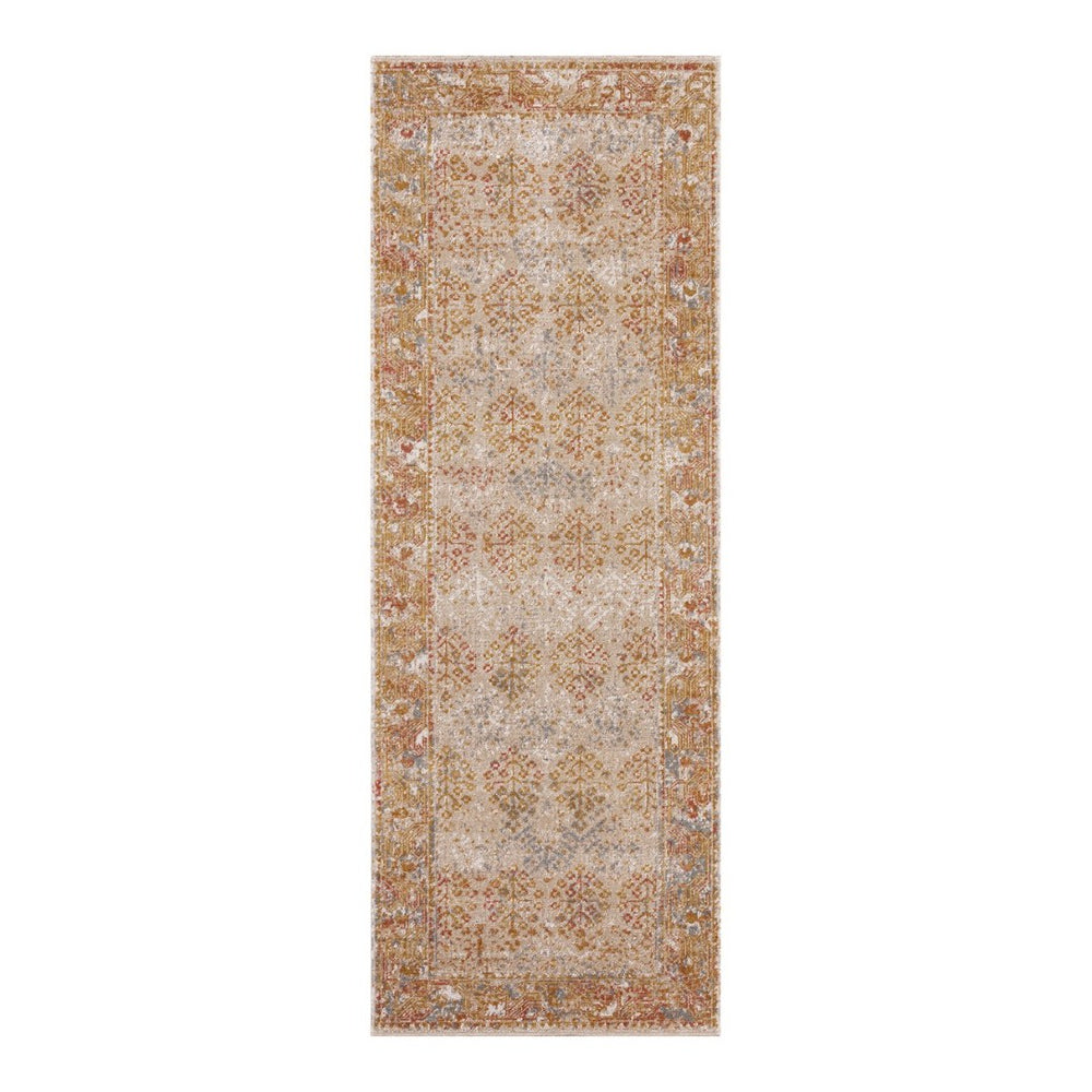 Amer Rugs Eternal Farmhouse Bordered Area Rug - Vintage Charm, Durable Design For Timeless Home Elegance Beige,Rust Polypropylene Ete162776
