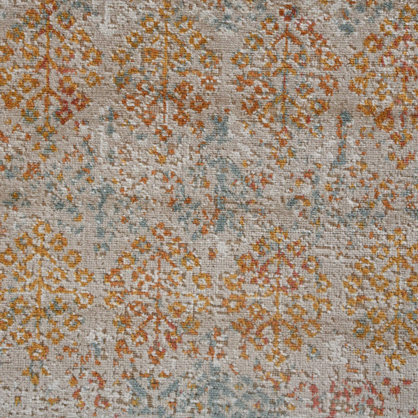 Eternal Bordered Farmhouse Polypropylene Area Rug Vintage Warm Living Room Accent