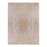 AMER Rugs Eternal Solidad ETE-2 Power-Loomed Machine Made Polypropylene Transitional Oriental Rug Ivory/Yellow 5'7" x 7'6"