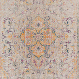 AMER Rugs Eternal Solidad ETE-2 Power-Loomed Machine Made Polypropylene Transitional Oriental Rug Ivory/Yellow 6'7" x 6'7"R