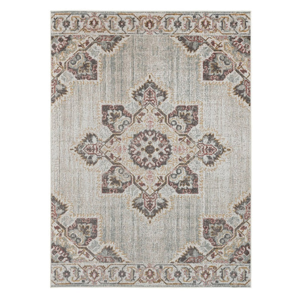 Amer Rugs Eternal Farmhouse Medallion Power-loom Area Rug – Vintage Charm And Durability For Any Space Beige,Sand Polypropylene Ete202203