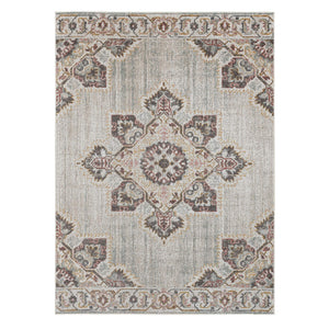 AMER Rugs Eternal Medallion Farmhouse Polypropylene Area Rug for High Traffic Living Spaces Vintage Style 3'11" X 5'11" ETE20311511