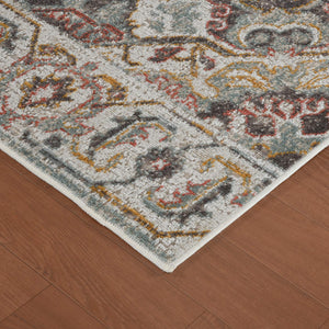 Eternal Medallion Farmhouse Polypropylene Area Rug for High Traffic Living Spaces Vintage Style