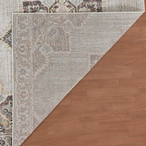 Eternal Medallion Farmhouse Polypropylene Area Rug for High Traffic Living Spaces Vintage Style