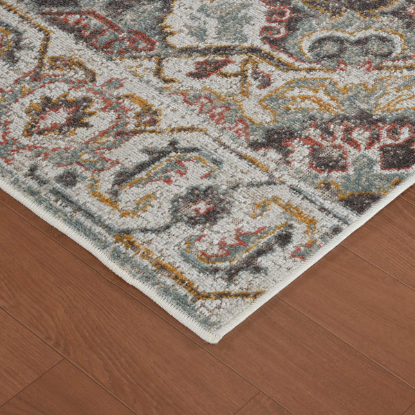 Eternal Medallion Farmhouse Polypropylene Area Rug for High Traffic Living Spaces Vintage Style