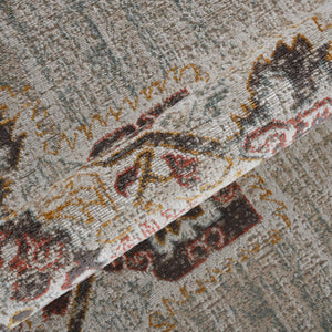 Eternal Medallion Farmhouse Polypropylene Area Rug for High Traffic Living Spaces Vintage Style