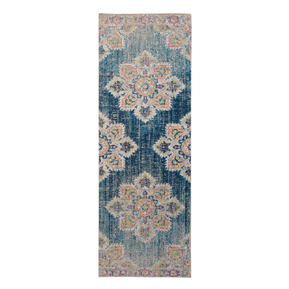 AMER Rugs Eternal Medallion Polypropylene Area Rug Vintage Distressed Style for Home Decor Accent 2'7" X 7'6" ETE222776