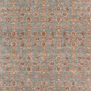 AMER Rugs Eternal Watton ETE-27 Power-Loomed Machine Made Polypropylene Transitional Bordered Rug Teal 6'7" x 6'7"R
