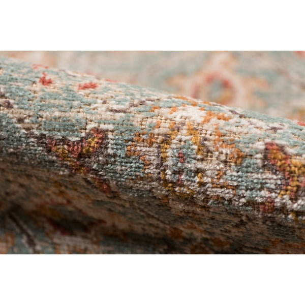 AMER Rugs Eternal Watton ETE-27 Power-Loomed Machine Made Polypropylene Transitional Bordered Rug Teal 6'7" x 6'7"R