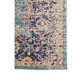 AMER Rugs Eternal Waltham ETE-28 Power-Loomed Machine Made Polypropylene Transitional Floral Rug Turquoise 6'7" x 6'7"R