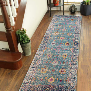 Eternal Vintage Floral Power-loomed Polypropylene Area Rug for Living and Dining Rooms