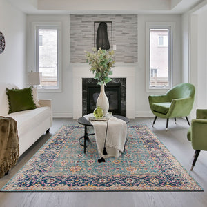 Eternal Vintage Floral Power-loomed Polypropylene Area Rug for Living and Dining Rooms