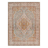 AMER Rugs Eternal Solidad ETE-3 Power-Loomed Machine Made Polypropylene Transitional Oriental Rug Sea Blue 5'7" x 7'6"