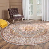 AMER Rugs Eternal Solidad ETE-3 Power-Loomed Machine Made Polypropylene Transitional Oriental Rug Sea Blue 6'7" x 6'7"R