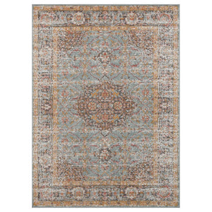 Amer Rugs Eternal Farmhouse Bordered Area Rug - Vintage Charm, Durable Design For Timeless Home Elegance Seafoam Green Polypropylene Ete302203
