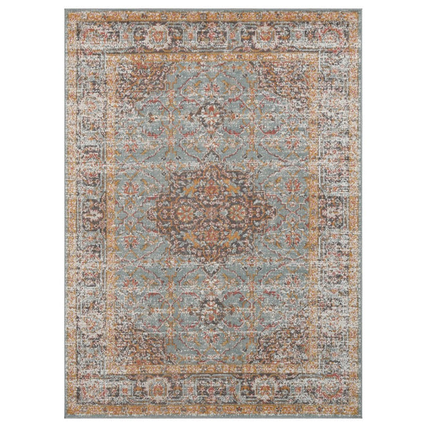 Amer Rugs Eternal Farmhouse Bordered Area Rug - Vintage Charm, Durable Design For Timeless Home Elegance Seafoam Green Polypropylene Ete302203