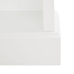 Safavieh Layli Entryway Storage Hall Tree - Farmhouse Charm With Hooks & Open Shelves For Organization White ETG2100A
