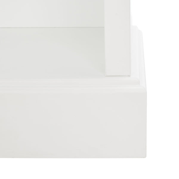 Safavieh Layli Entryway Storage Hall Tree - Farmhouse Charm With Hooks & Open Shelves For Organization White ETG2100A