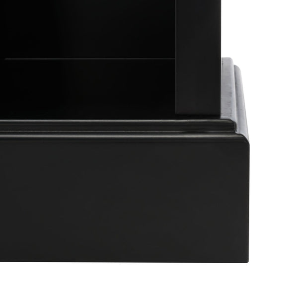 Safavieh Surrey Elegant Hall Tree With 6 Open Shelves And 2 Hooks For Organized Entryway Storage Solutions Black ETG2101B