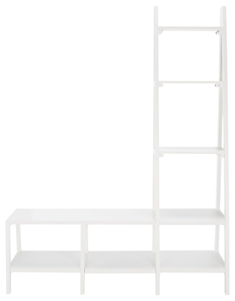 Safavieh Elwin Industrial Farmhouse Etagere - 7 Open Shelves For Stylish Storage In Any Room Decor White ETG2102A
