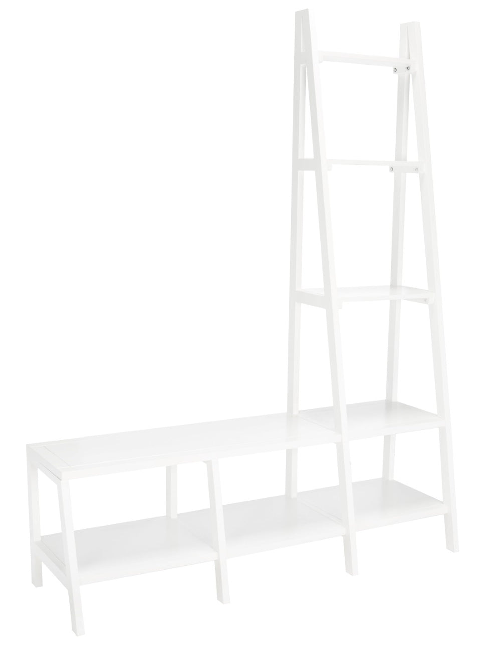 Safavieh Elwin Industrial Farmhouse Etagere - 7 Open Shelves For Stylish Storage In Any Room Decor White ETG2102A