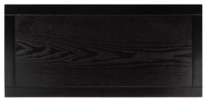 Safavieh Franz 3-Shelf Etagere - Modern Coastal Cane Back Bookcase With Black Wood Finish & Natural Charm ETG2103A