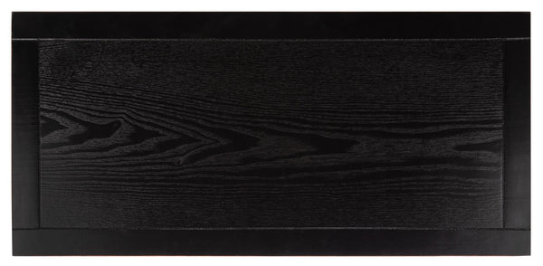 Safavieh Franz 3-Shelf Etagere - Modern Coastal Cane Back Bookcase With Black Wood Finish & Natural Charm ETG2103A