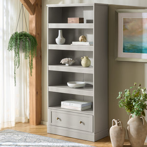 Shafa Bookcase With Drawer — Slim Vertical Storage For Books & DéCor, Engineered Wood, Compact Organizer