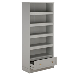 Shafa Bookcase With Drawer — Slim Vertical Storage For Books & DéCor, Engineered Wood, Compact Organizer