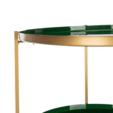 Safavieh Tia Round 5 Tier Etagere Hunter Green/Brass ETG3202C