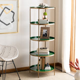 Safavieh Tia Round 5 Tier Etagere Hunter Green/Brass ETG3202C