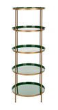 Safavieh Tia Round 5 Tier Etagere Hunter Green/Brass ETG3202C