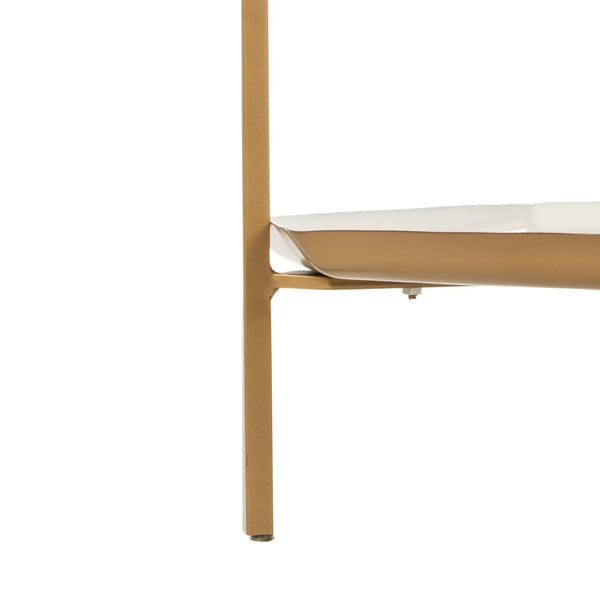 Safavieh Sylvie 5-Tier Etagere - Luxurious Brass Frame With White Shelves For Modern Home Display & Storage ETG3203A