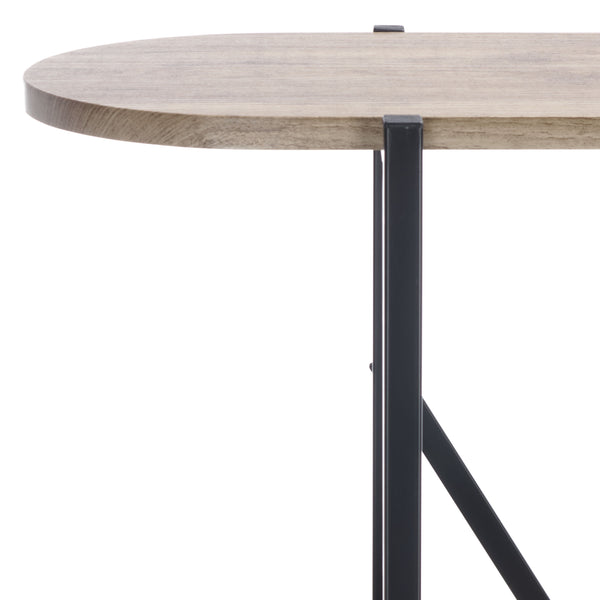 Safavieh Figaro 4 Tier Bookcase - Modern Natural Oak Finish With Black Legs, Uv Resistant & Stylish Storage Solution Brown ,Black Wood ,Metal Etg4201a