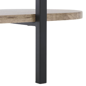 Safavieh Figaro 4 Tier Bookcase - Modern Natural Oak Finish With Black Legs, Uv Resistant & Stylish Storage Solution Brown ,Black Wood ,Metal Etg4201a