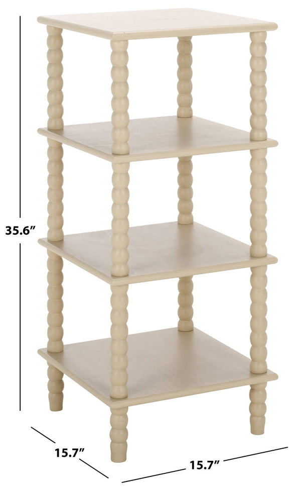 Safavieh Dilyn 4-Tier Shelving Unit - Stylish Vertical Storage For Books And Decor In Any Room Or Office Sand ETG5702A