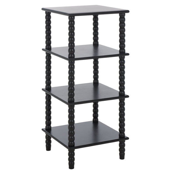 Safavieh Dilyn 4-Tier Shelving Unit - Stylish Vertical Storage For Books And Decor In Any Room Or Office Matte Black ETG5702B