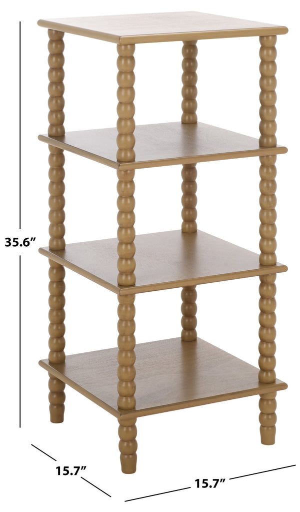 Safavieh Dilyn 4-Tier Shelving Unit - Stylish Vertical Storage For Books And Decor In Any Room Or Office Desert Brown ETG5702C