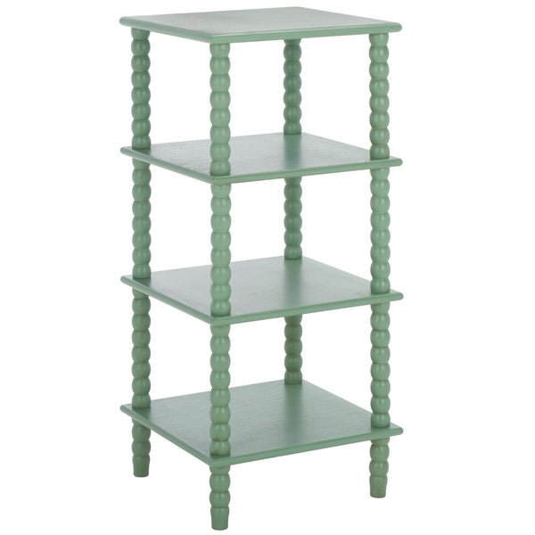 Safavieh Dilyn 4-Tier Shelving Unit - Stylish Vertical Storage For Books And Decor In Any Room Or Office Sage ETG5702D