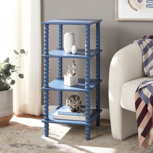 Safavieh Dilyn 4-Tier Shelving Unit - Stylish Vertical Storage For Books And Decor In Any Room Or Office Blue ETG5702E