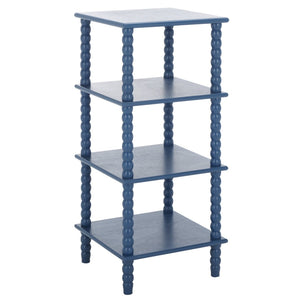 Safavieh Dilyn 4-Tier Shelving Unit - Stylish Vertical Storage For Books And Decor In Any Room Or Office Blue ETG5702E