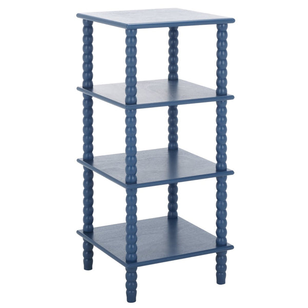 Safavieh Dilyn 4-Tier Shelving Unit - Stylish Vertical Storage For Books And Decor In Any Room Or Office Blue ETG5702E
