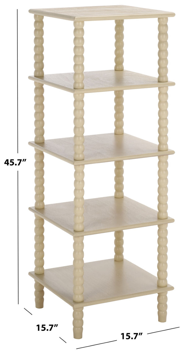 Safavieh Dilyn 5-Tier Shelving Unit - Stylish Storage Solution For Home, Office, And Compact Spaces Sand ETG5703A