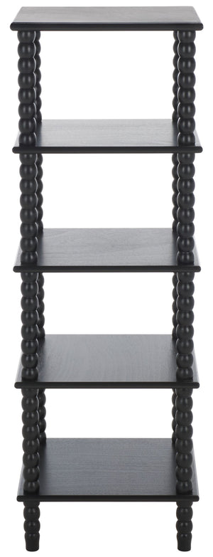 Safavieh Dilyn 5-Tier Shelving Unit - Stylish Storage Solution For Home, Office, And Compact Spaces Matte Black ETG5703B