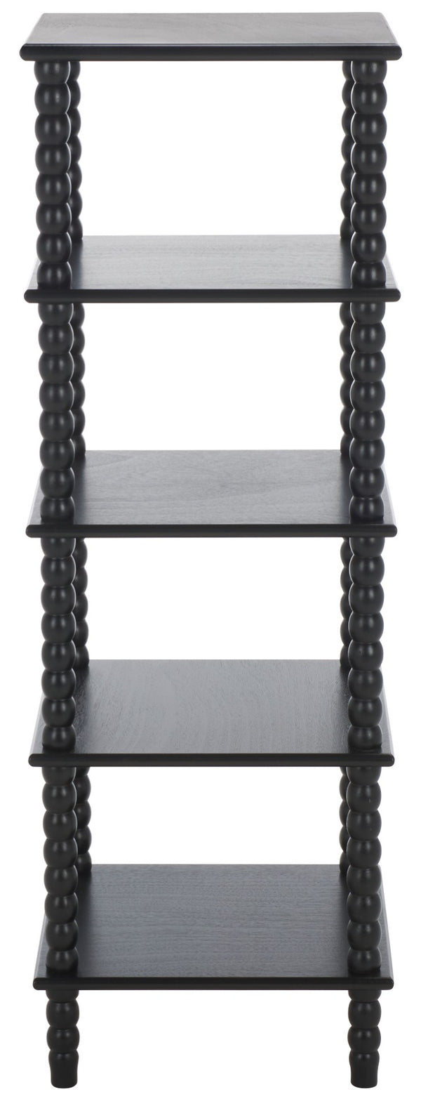 Safavieh Dilyn 5-Tier Shelving Unit - Stylish Storage Solution For Home, Office, And Compact Spaces Matte Black ETG5703B