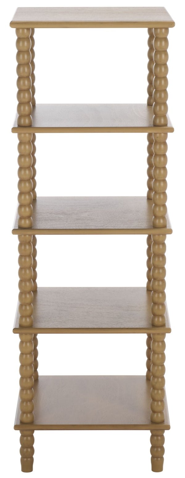 Safavieh Dilyn 5-Tier Shelving Unit - Stylish Storage Solution For Home, Office, And Compact Spaces Desert Brown ETG5703C